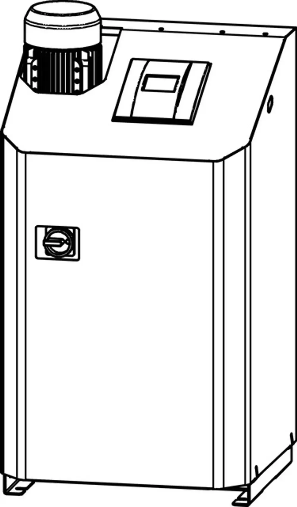 IMI Hydronic Engineering Produkt, rechteckiger Kasten mit Motor oben, Steuerung auf der Vorderseite und einem Anschluss. Gerät zur Druckhaltung in einem hydraulischen System.
